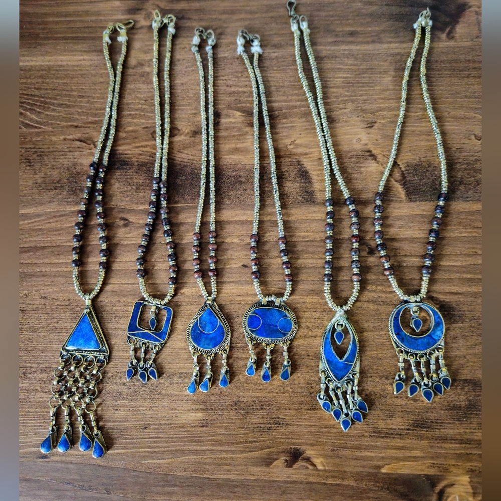 Handmade Lapis Lazuli necklace, Afghan Tribal jewelry, Lapis Lazuli necklace ✨️